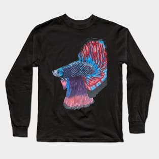 Swimming beta fish Long Sleeve T-Shirt